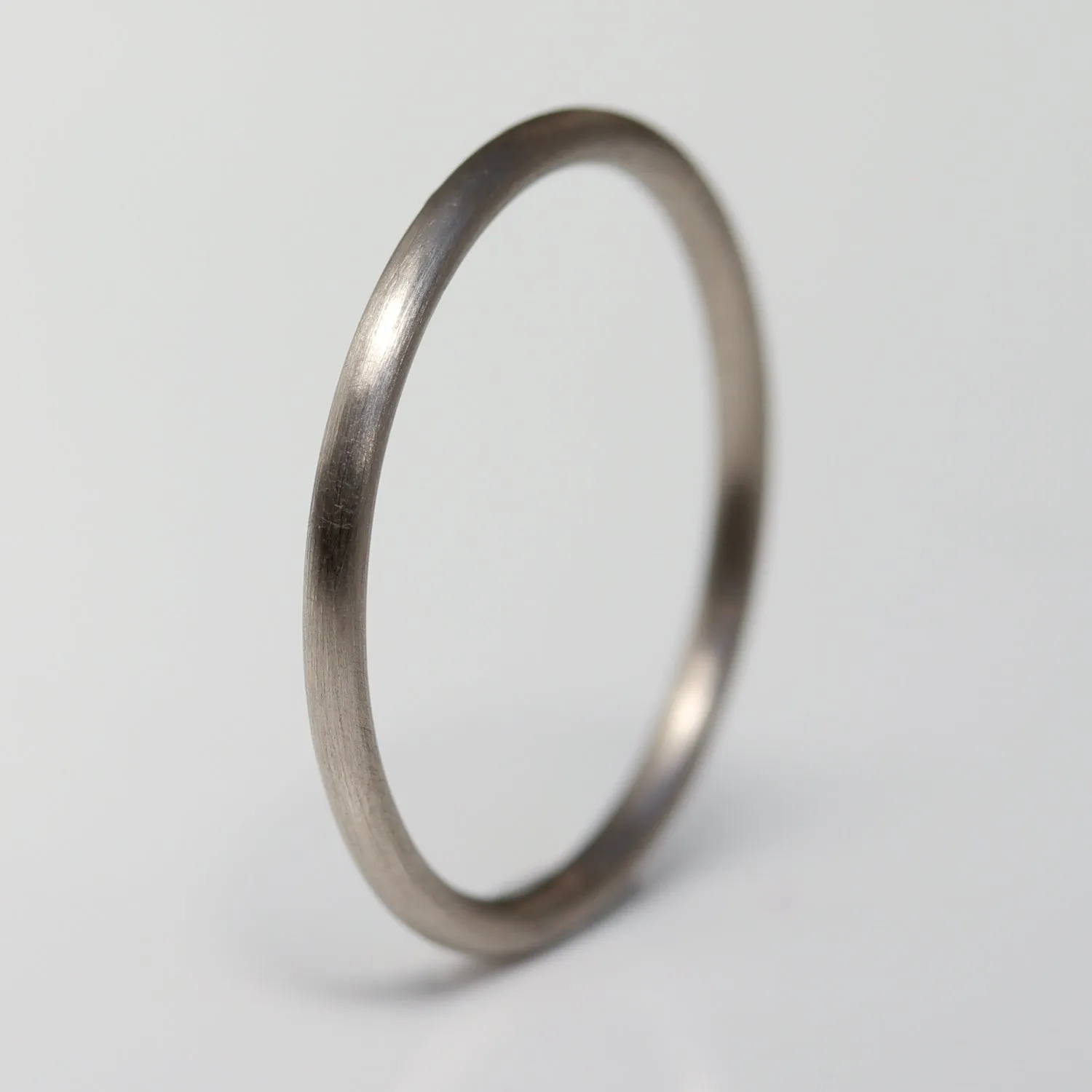 1.3mm Palladium White Gold Round Ring