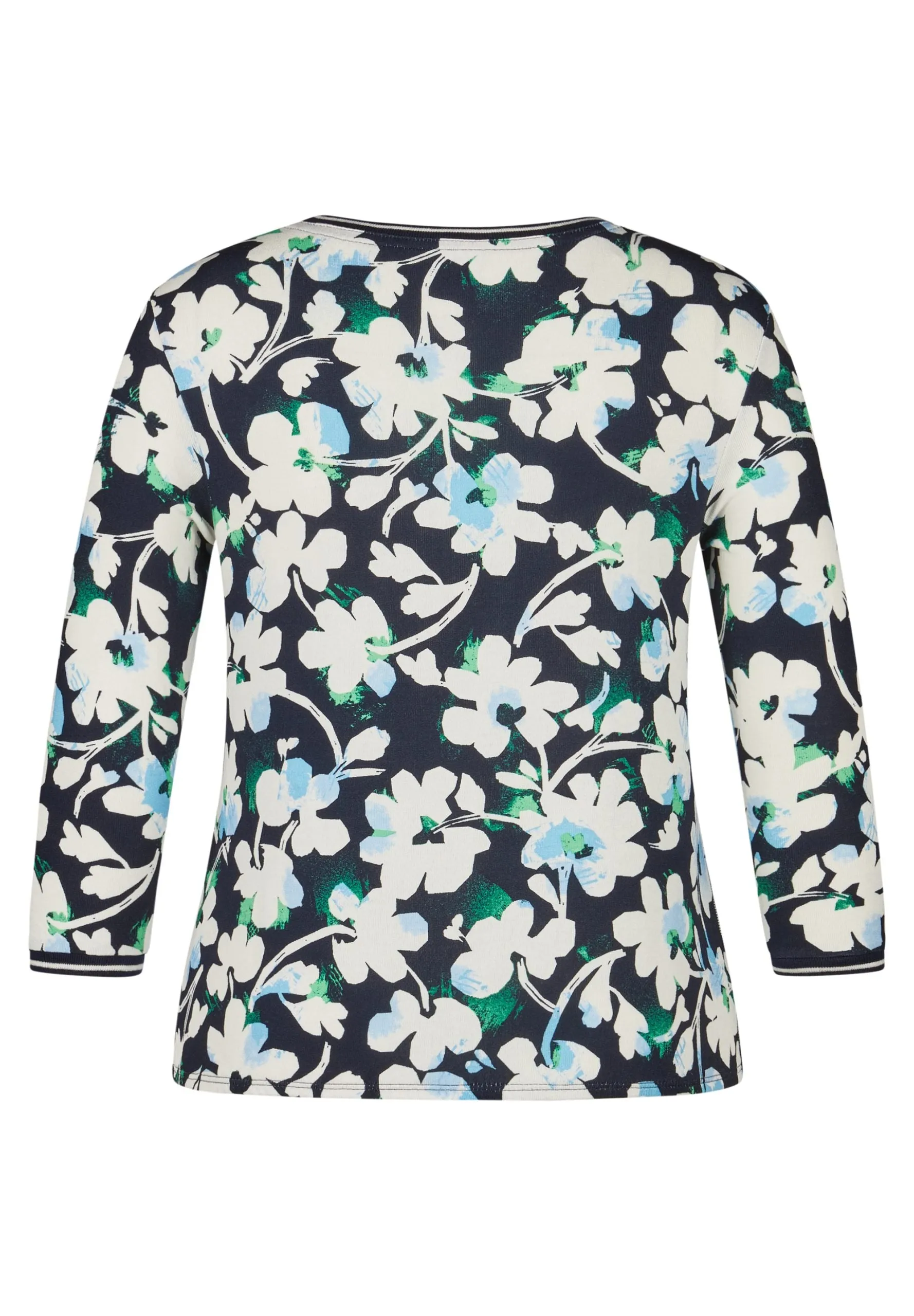 214353- 3/4 Sleeve Floral Print Top- Rabe