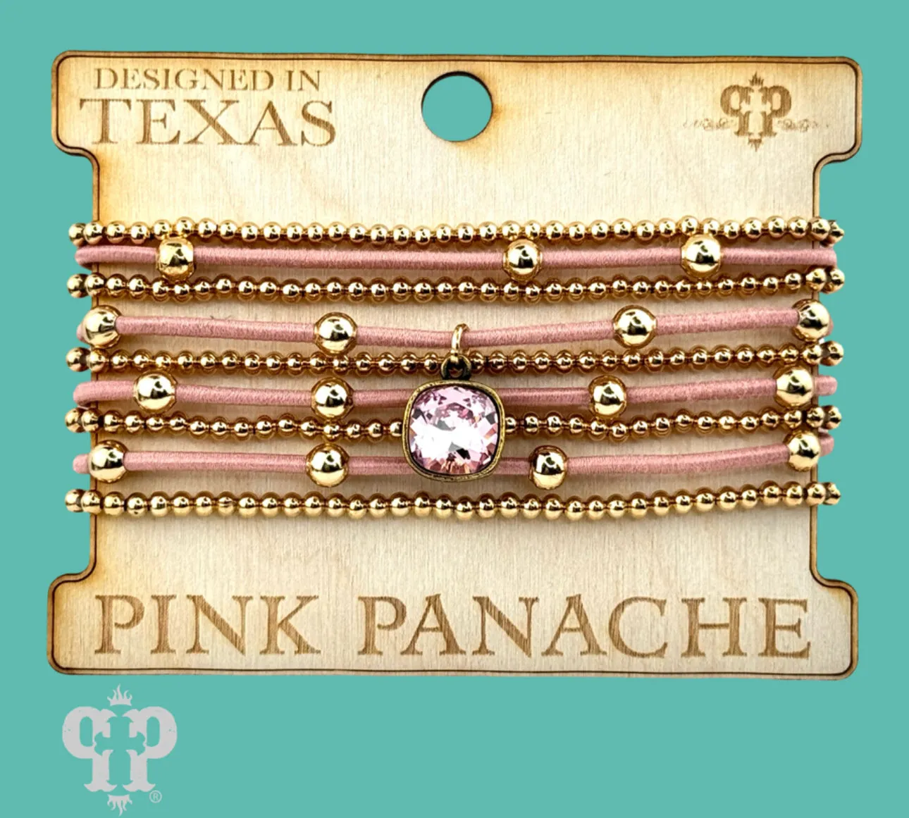 9 Strand Stack Bracelet - Pink Panache