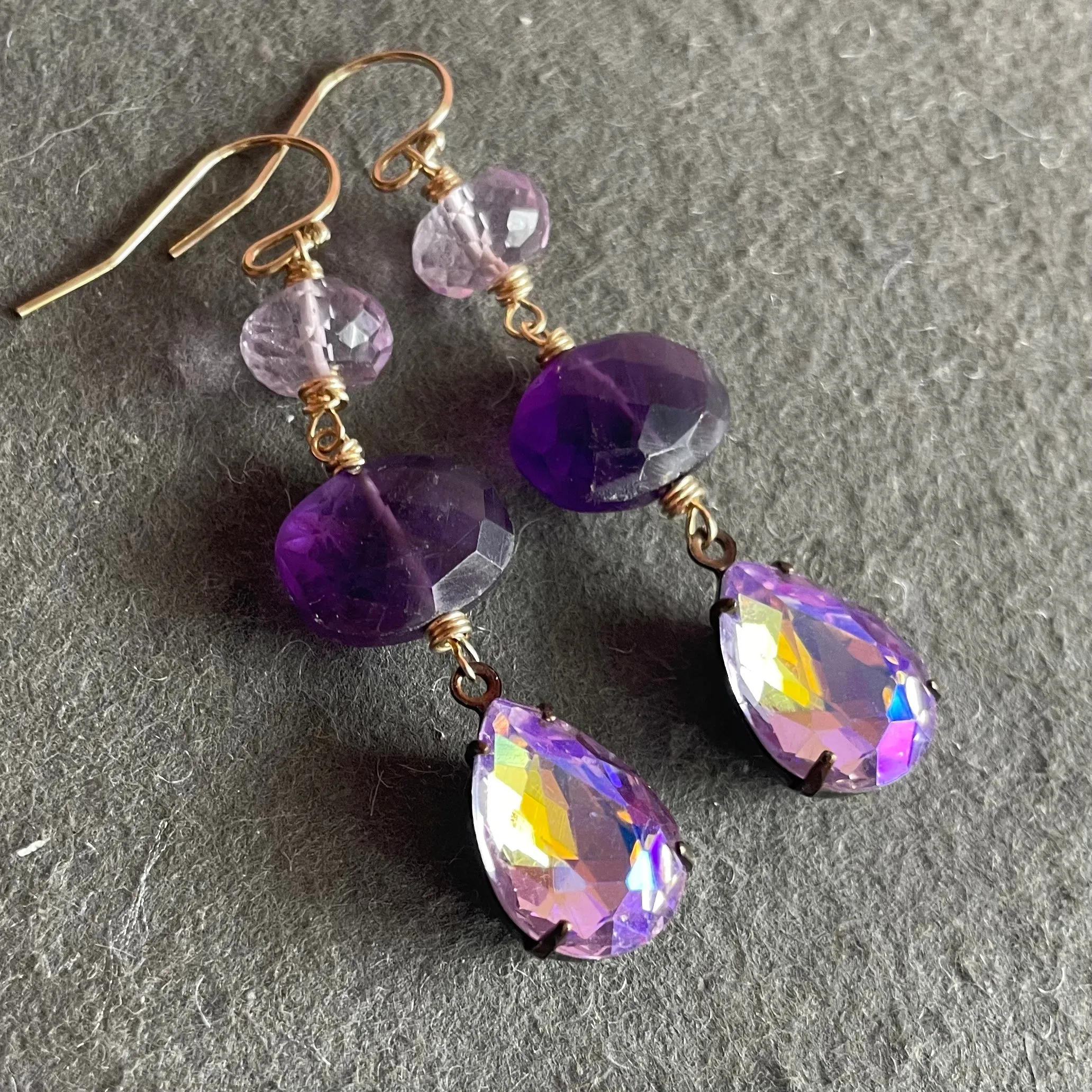 Amethyst Paradise Dangle Earrings