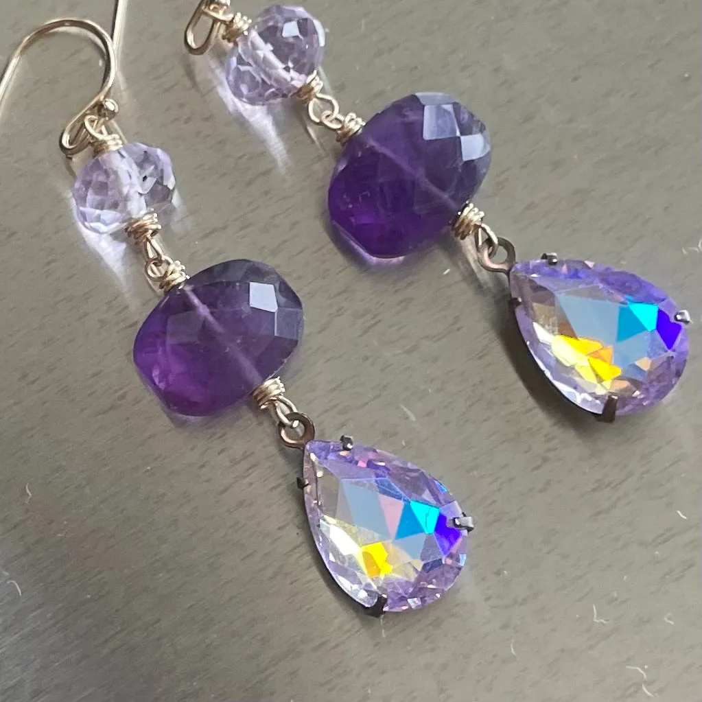 Amethyst Paradise Dangle Earrings