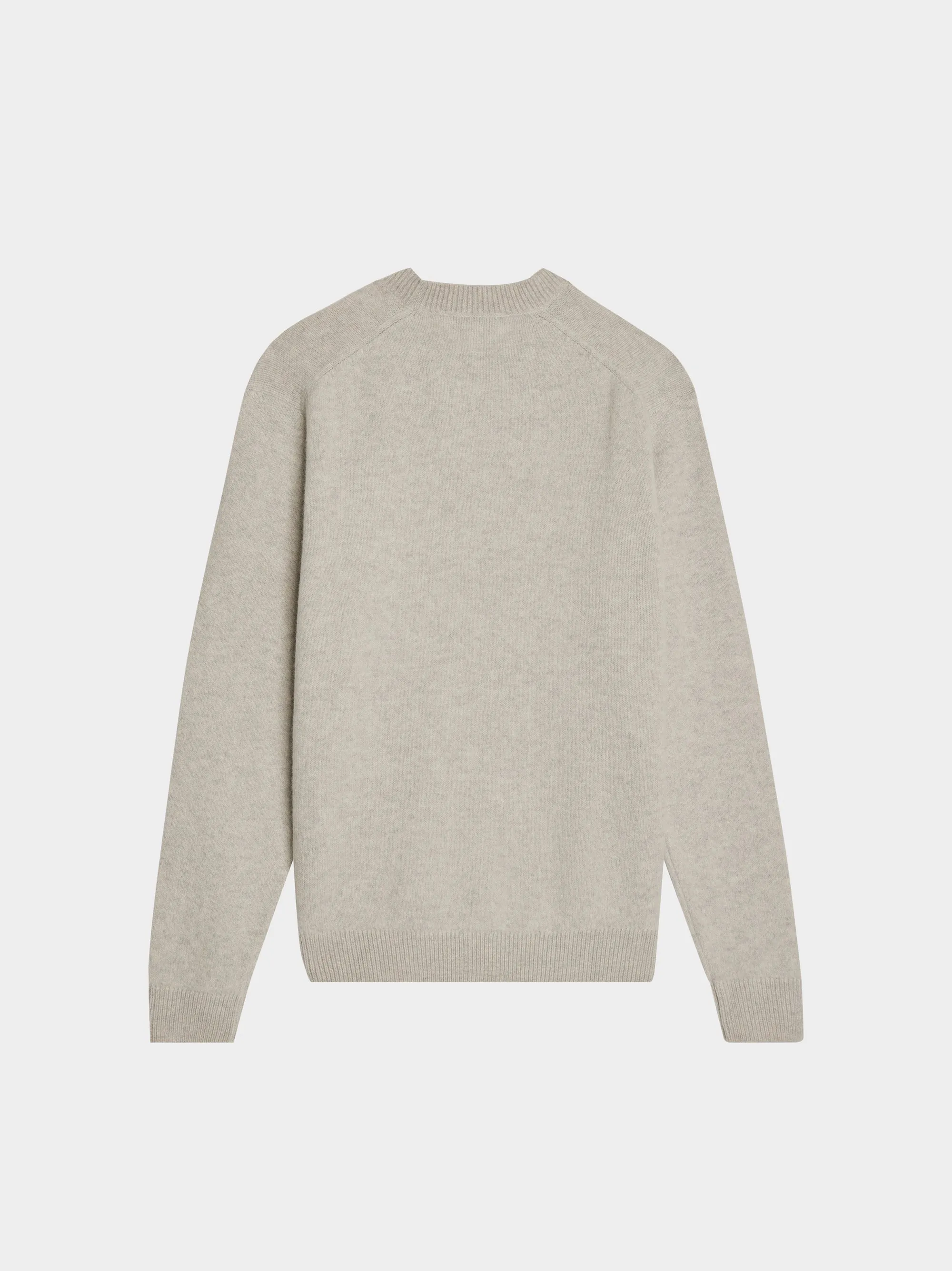 Baby Fox Patch Regular Jumper, Light Grey Melange