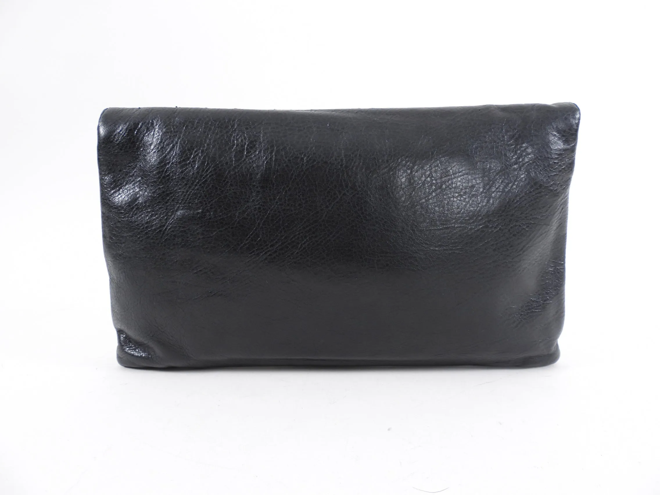 Balenciaga Giant 12 Black Leather Arena Clutch Bag