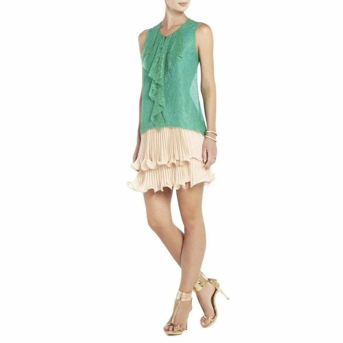 BCBG MAXAZRIA  |Steacy Sheer Lace Top