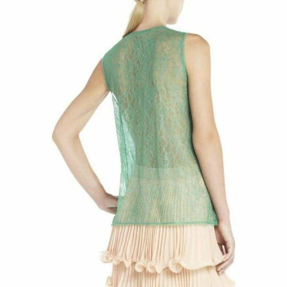 BCBG MAXAZRIA  |Steacy Sheer Lace Top