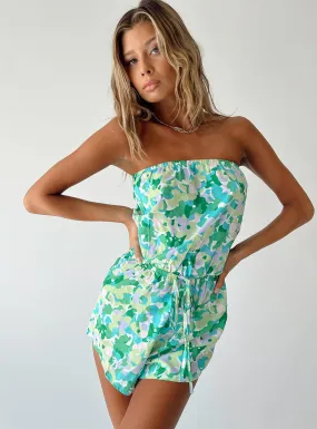 Benjamin Romper Green Floral