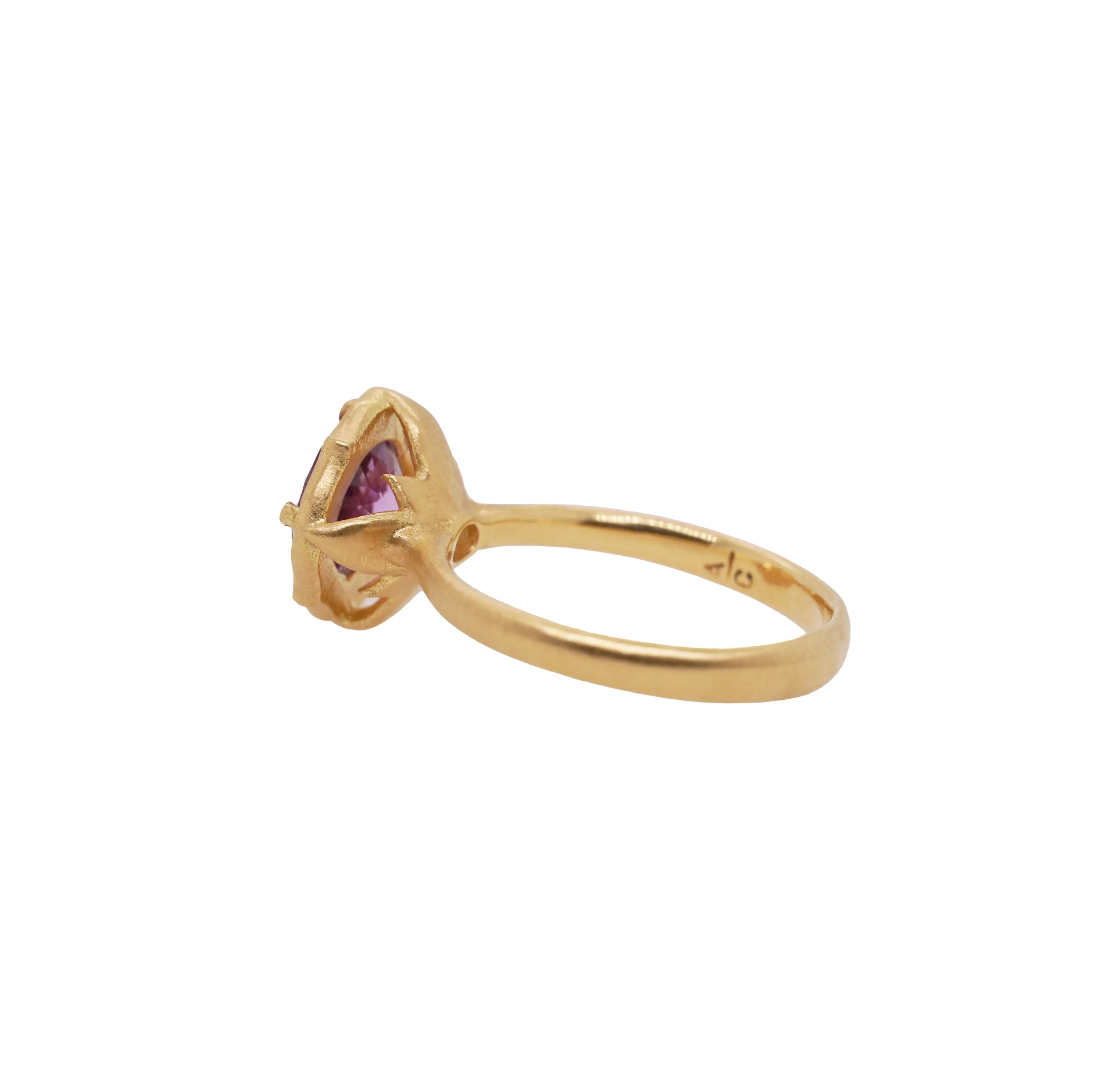 Bi-Color Purple Sapphire Lotus Ring