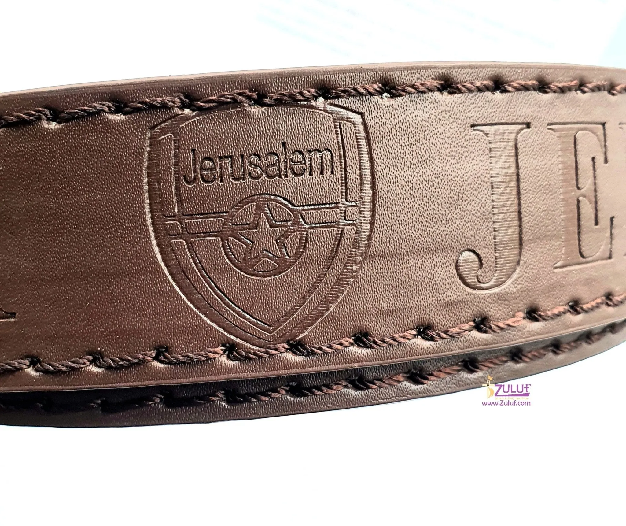 Black Belt Hand Made From Jerusalem Israel Souvenir - Jerusalem Written on it By Zuluf HLG219