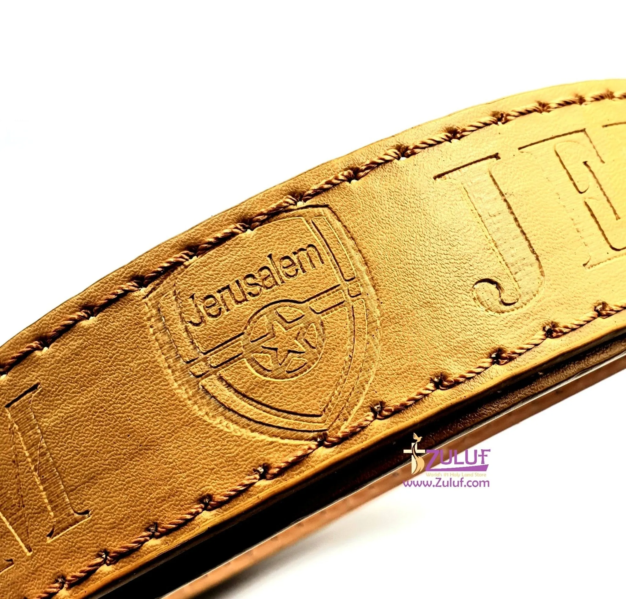 Black Belt Hand Made From Jerusalem Israel Souvenir - Jerusalem Written on it By Zuluf HLG219