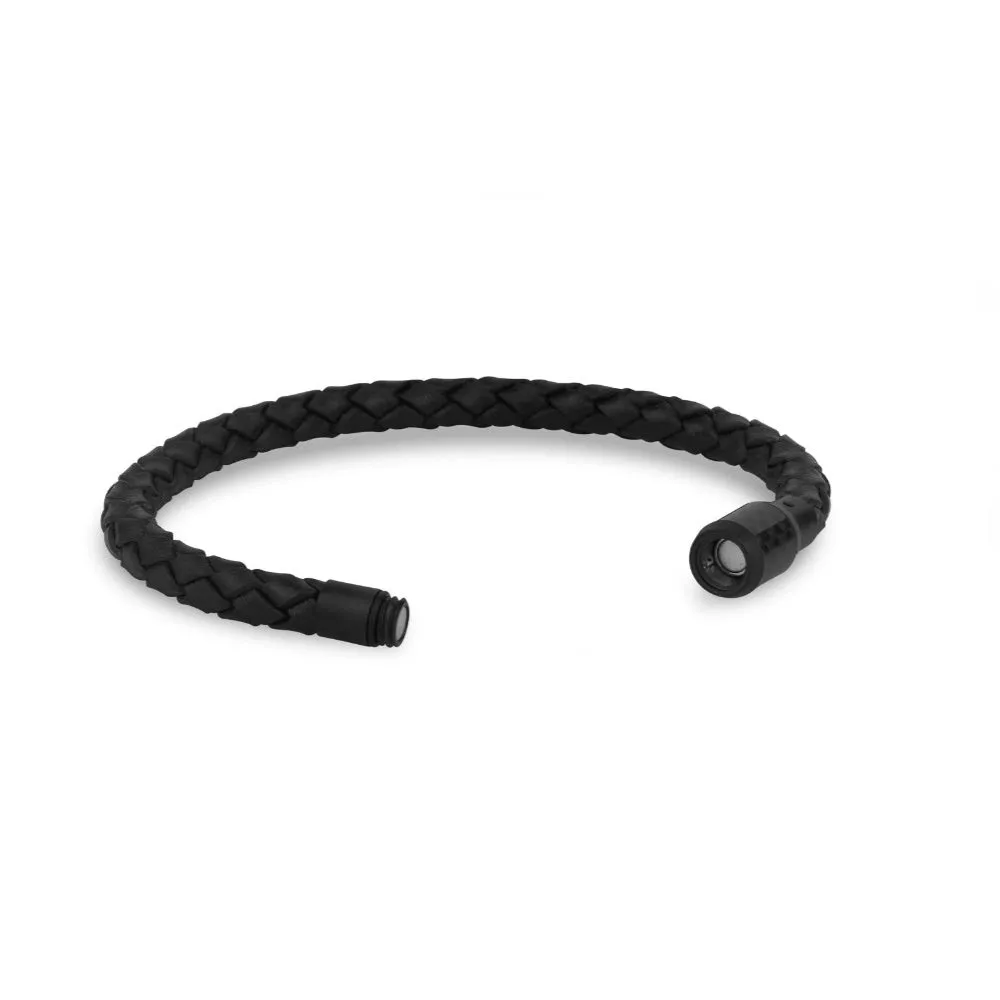 Black Genuine Leather, Matte Black Clasp