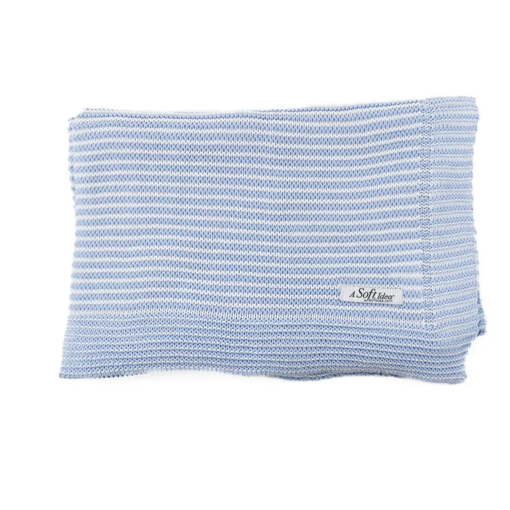 Blue & White Stripe Blanket