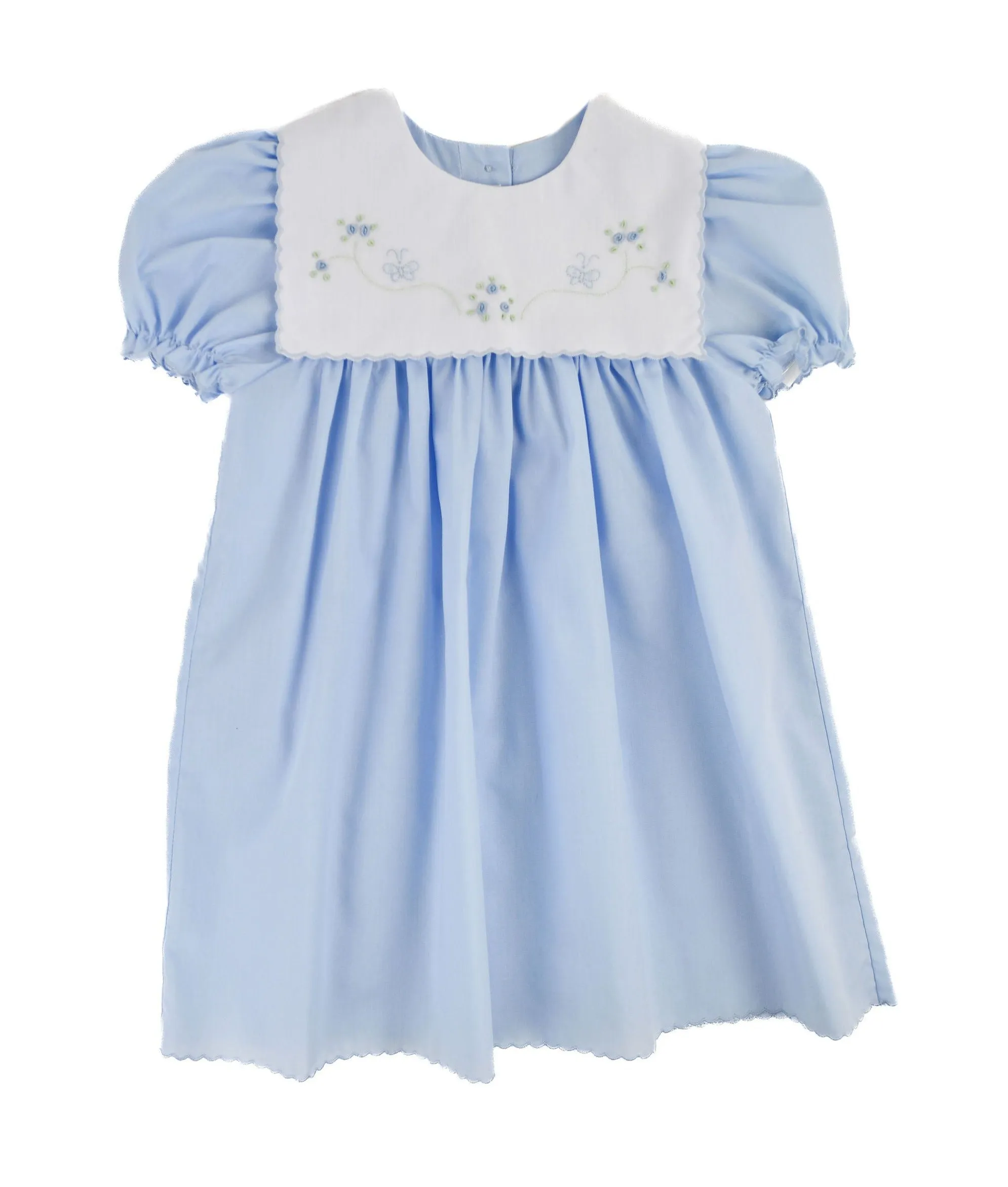 Blue Bud And Butterfly Girl Dress