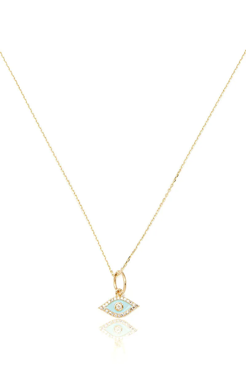 Blue Eye Necklace in Yellow Gold