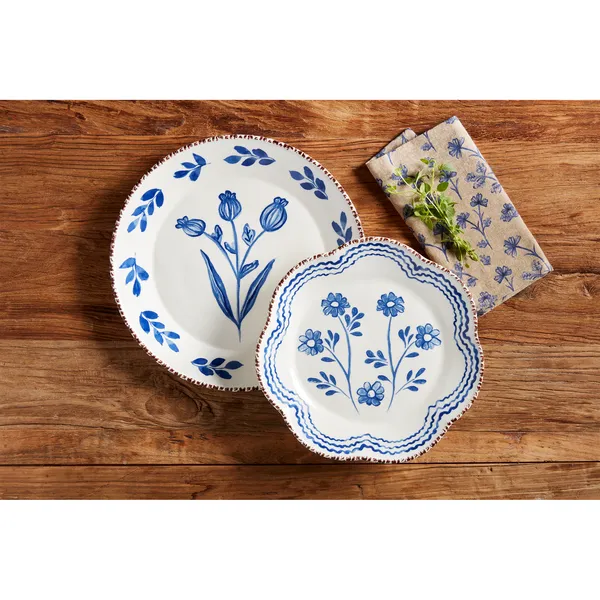 BLUE FLORAL PLATTER SMALL