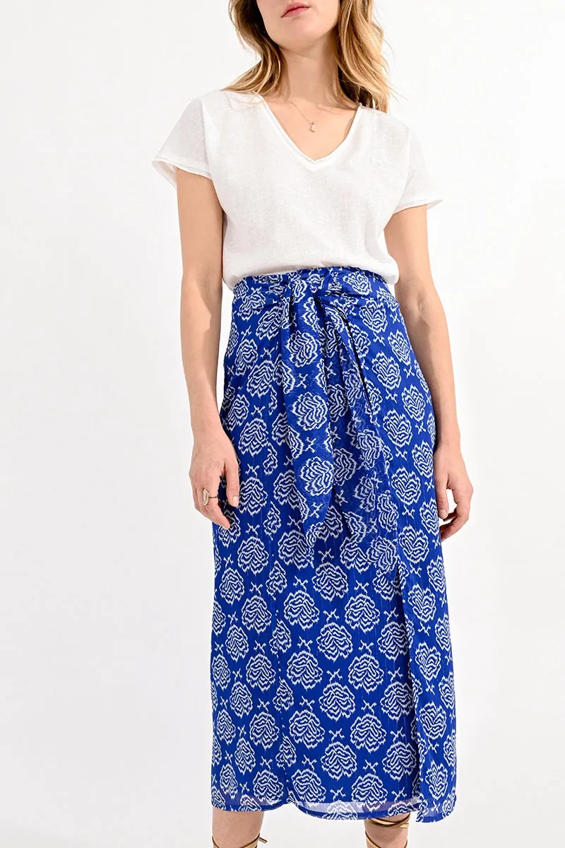 Blue Woven Skirt