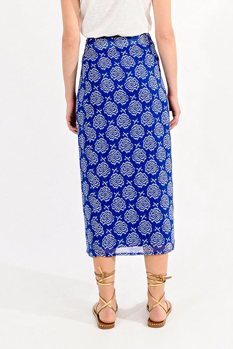 Blue Woven Skirt