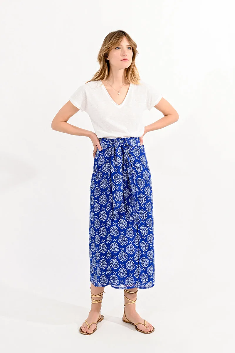 Blue Woven Skirt