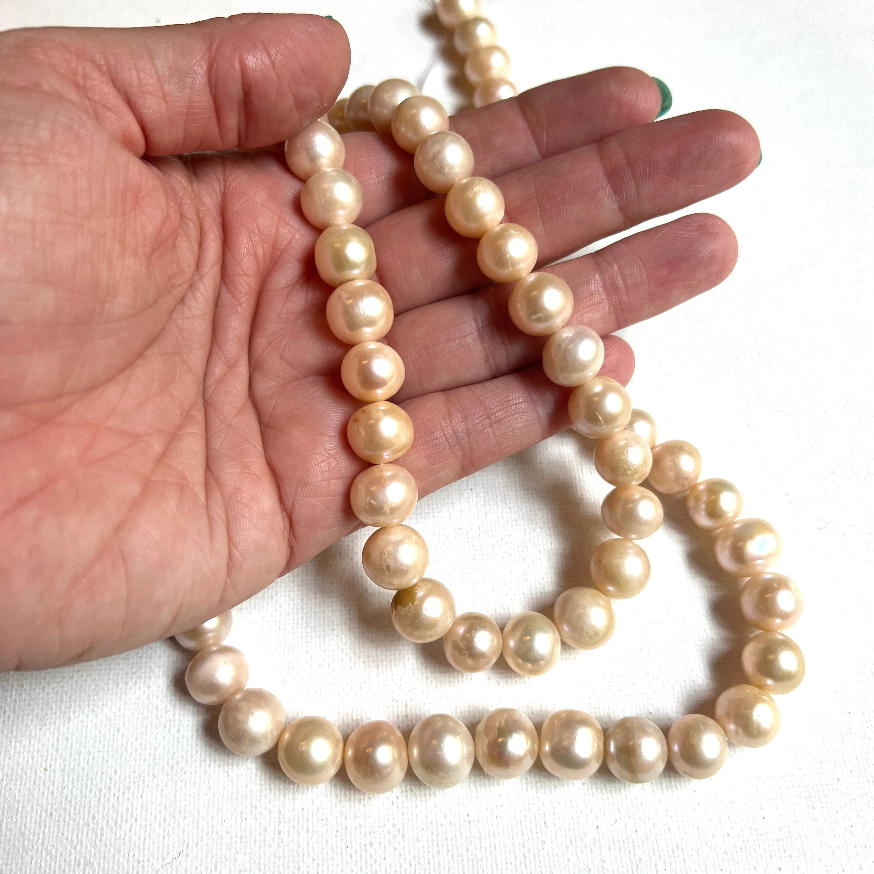 Blush Large Round Pearl Strand