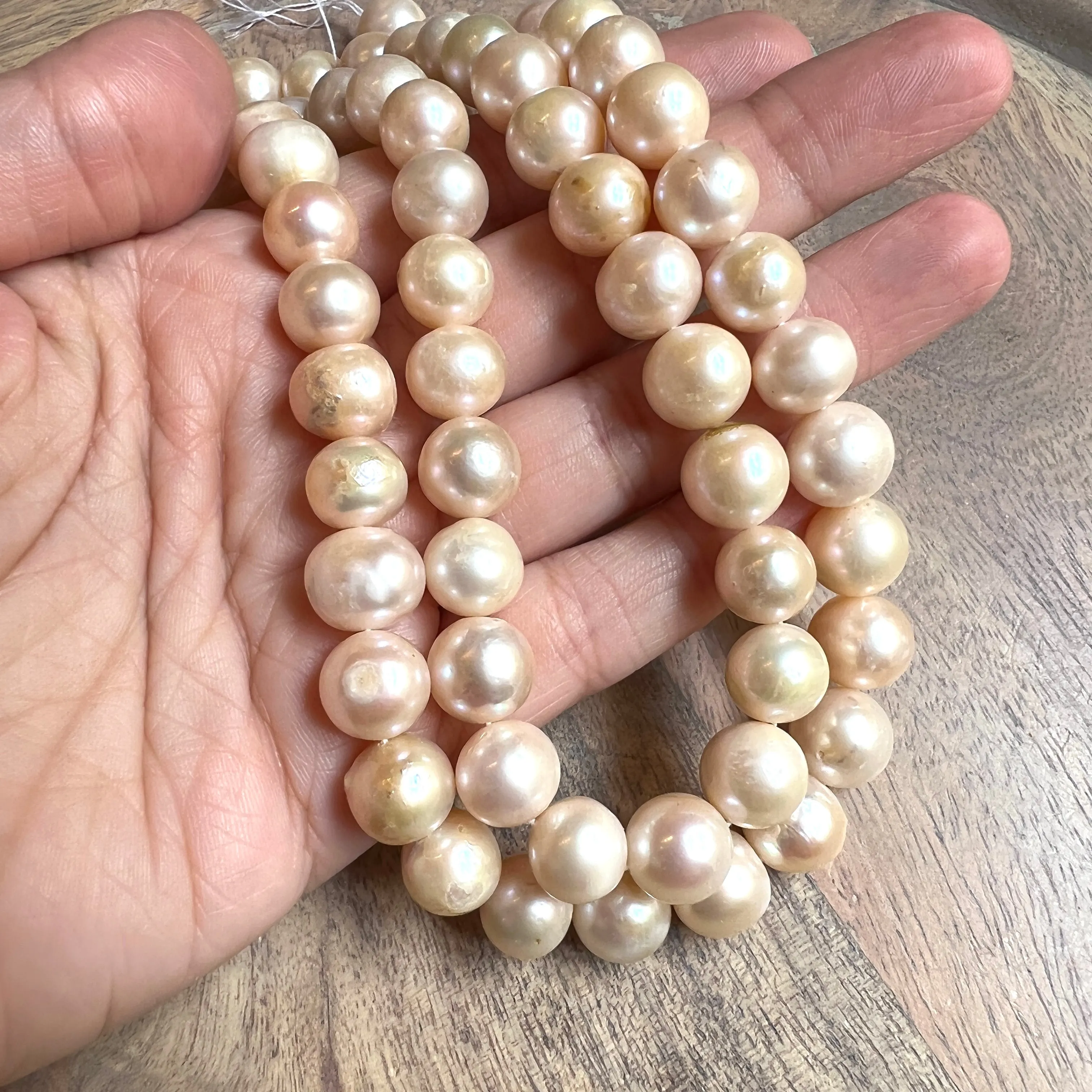 Blush Large Round Pearl Strand