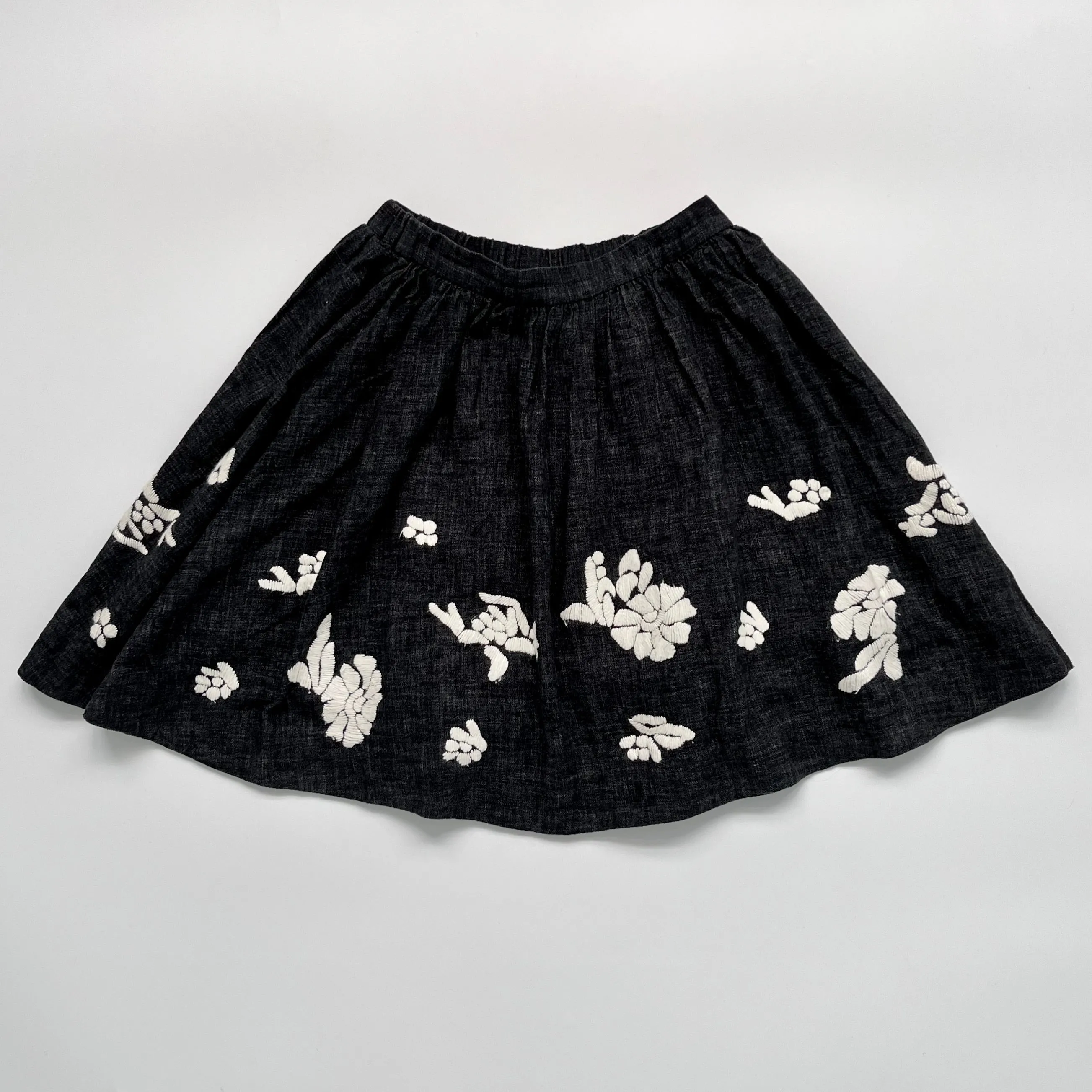 Bonpoint Blue Skirt With Contrast Embroidery: 8 Years