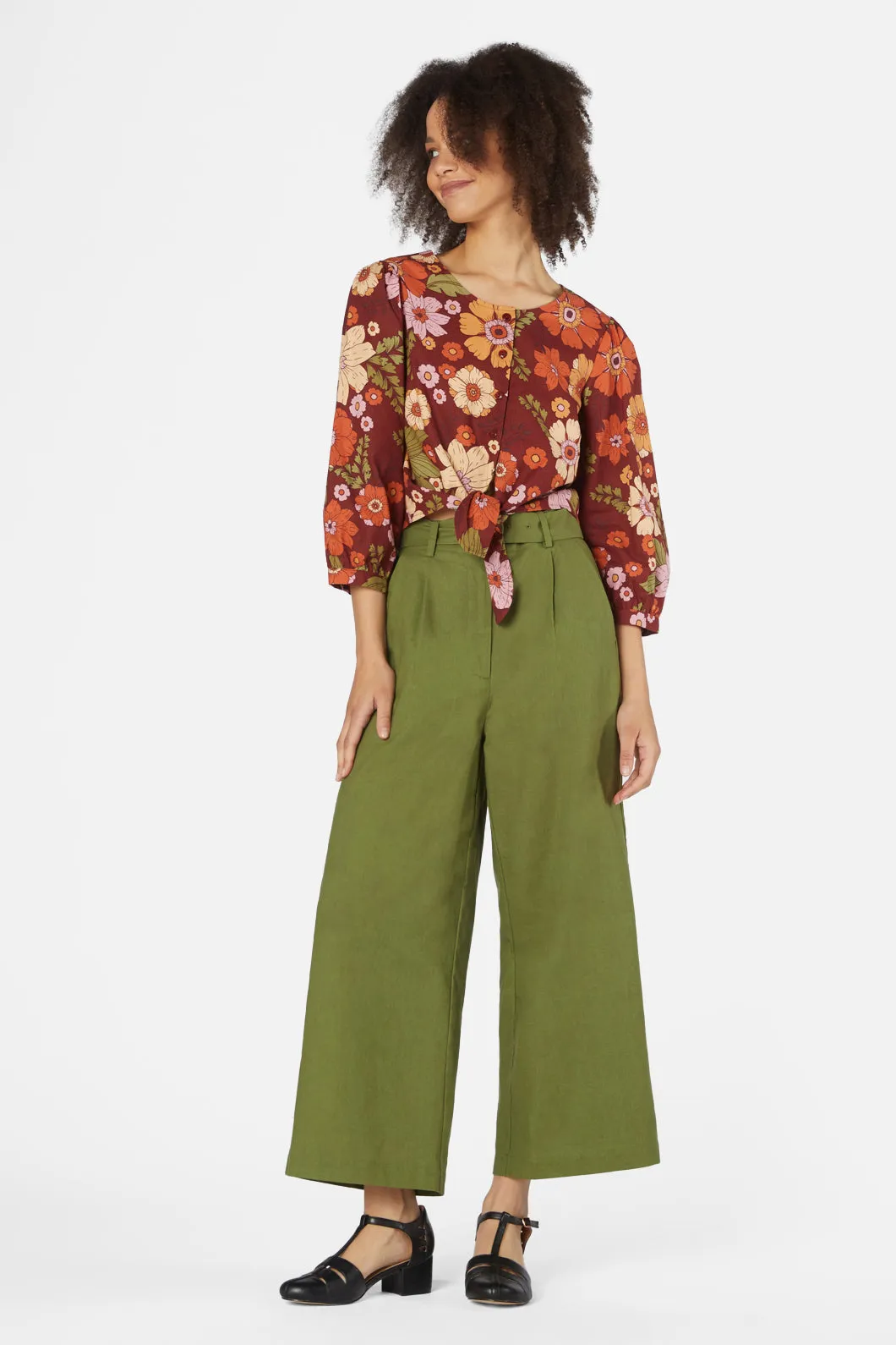 Brandy Floral Tie Blouse