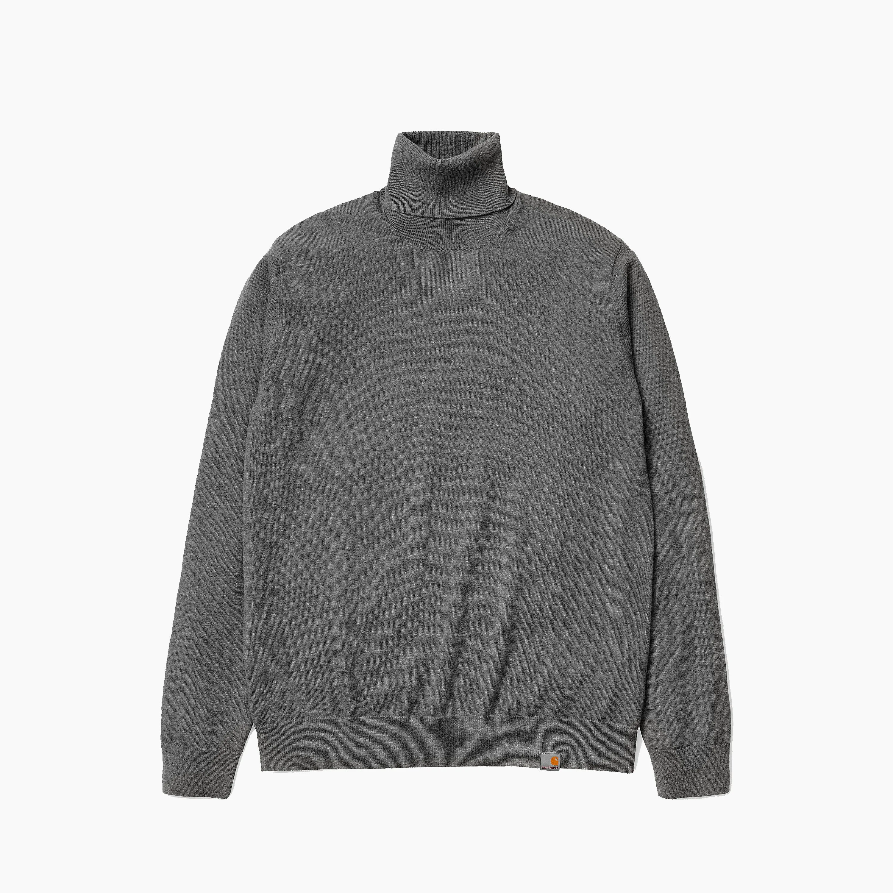 CARHARTT WIP PLAYOFF SWEATER HIGH NECK DARY GREY HEATHER - I023368