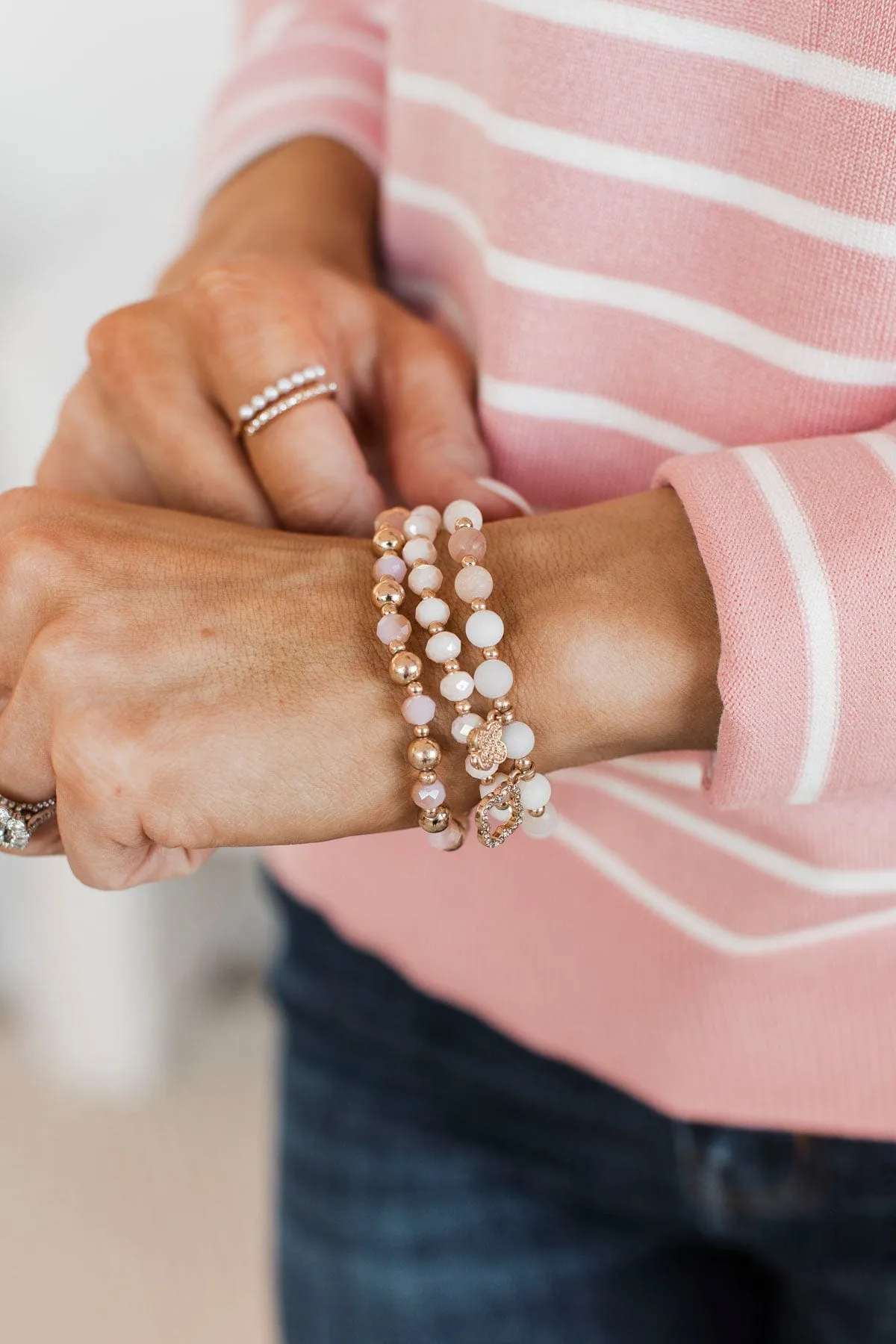 Chance To Shine Bracelet Set- Blush