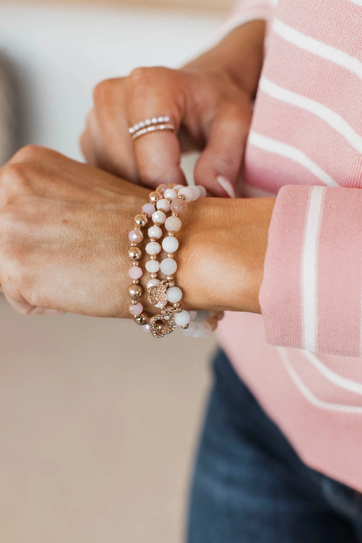 Chance To Shine Bracelet Set- Blush