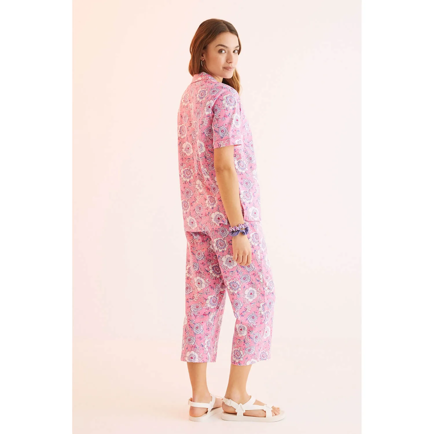 Classic Pink Printed 100% Cotton Pyjamas