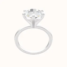 Classic Solitaire Engagement Ring With High Set Six Prong Head