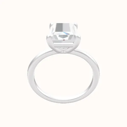 Classic Solitaire Engagement Ring With Low Set Four Prong Head