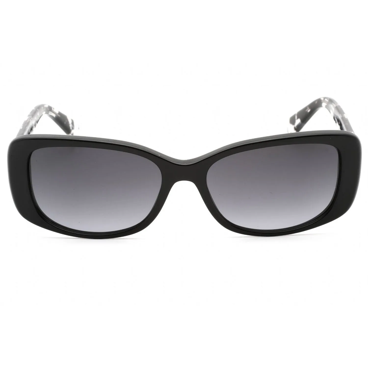 Coach 0HC8168 Sunglasses Black Crystal Mosaic/Light Grey Women's