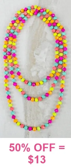 Colorful Neon Crystal Beaded 60