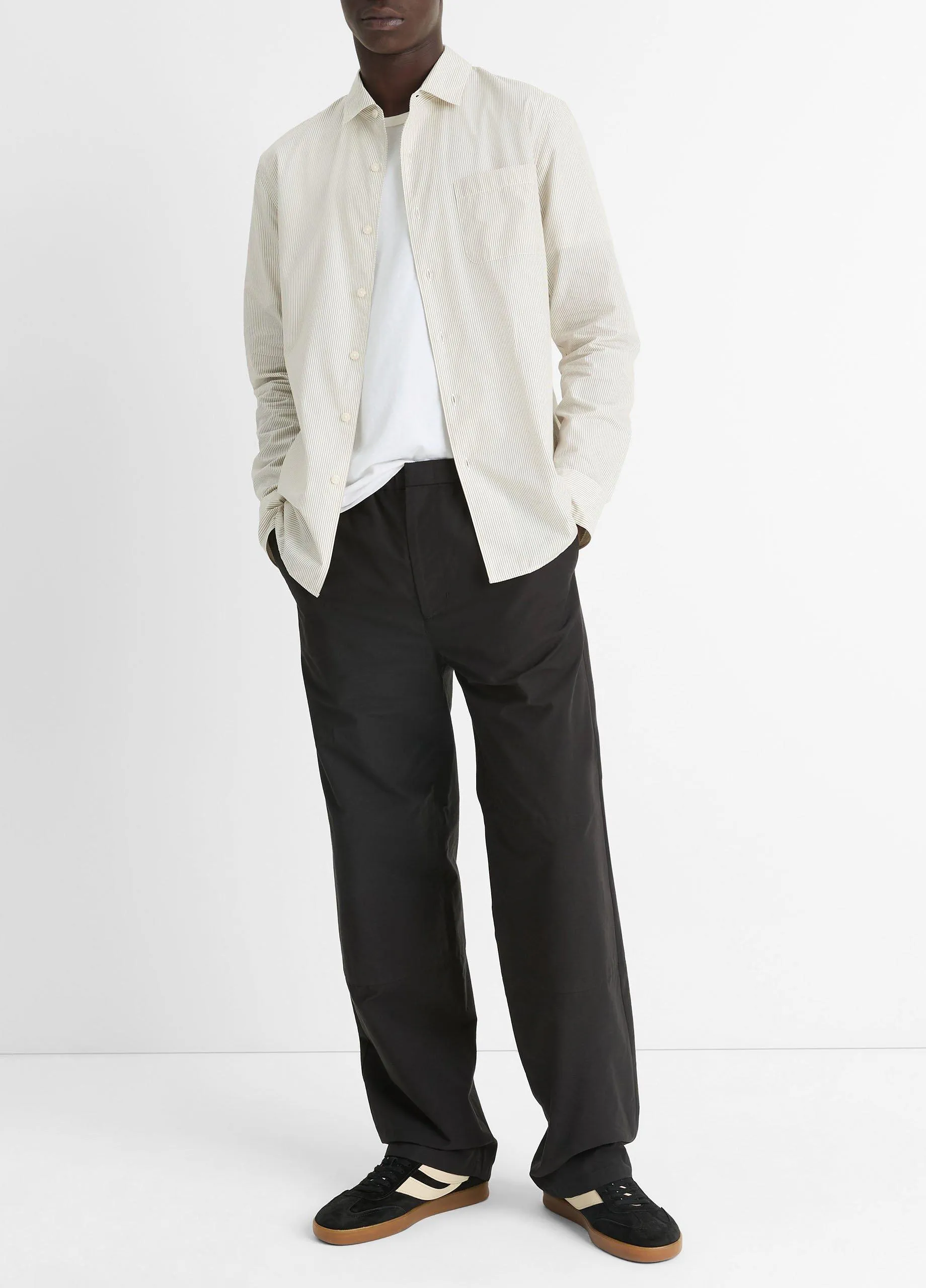 Cotton-Blend Parachute Pant