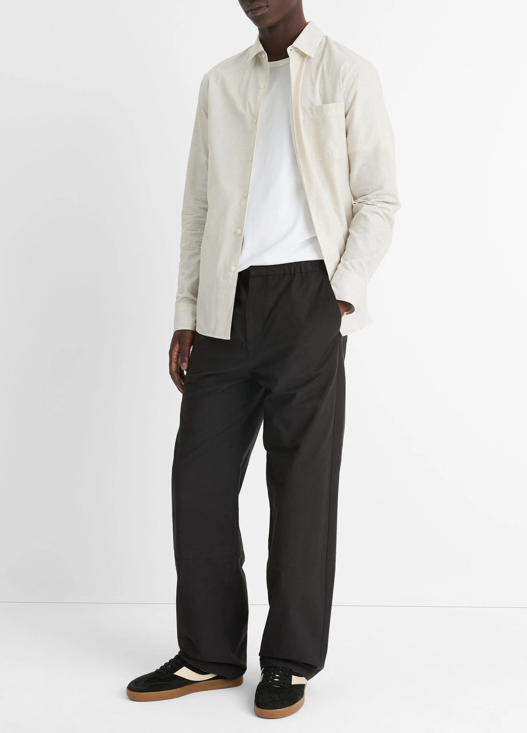 Cotton-Blend Parachute Pant