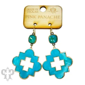 Danielle Turquoise Earrings - Pink Panache