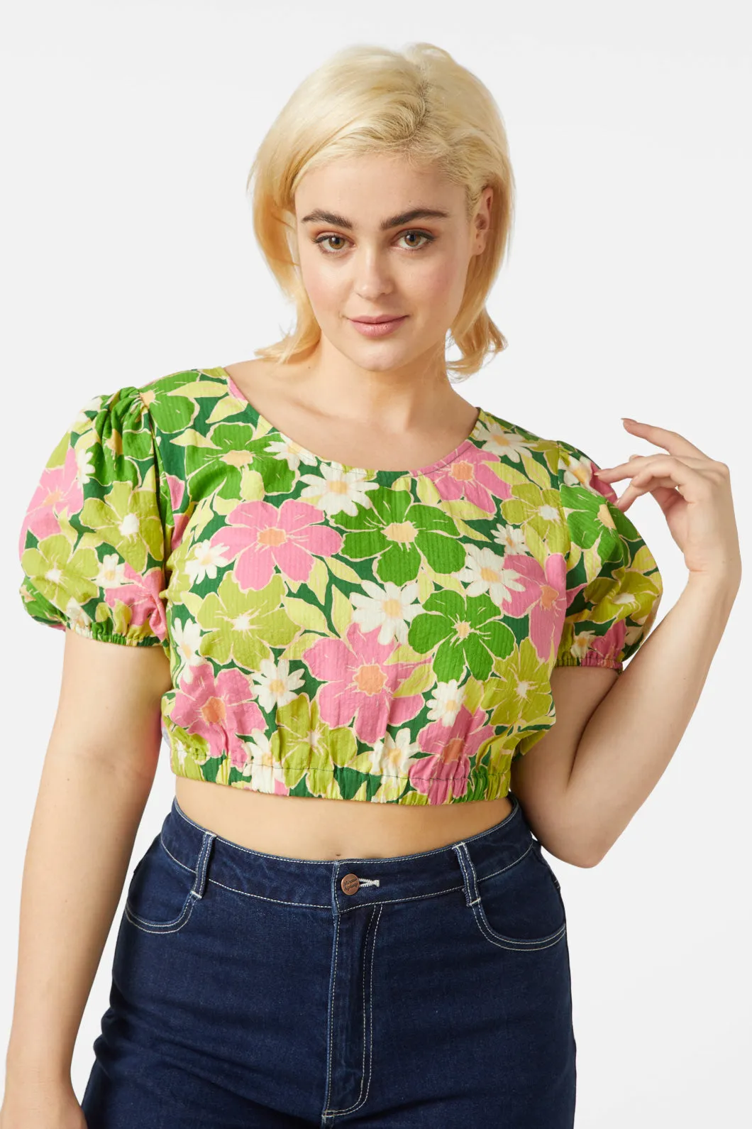 Edie Floral Cropped Top