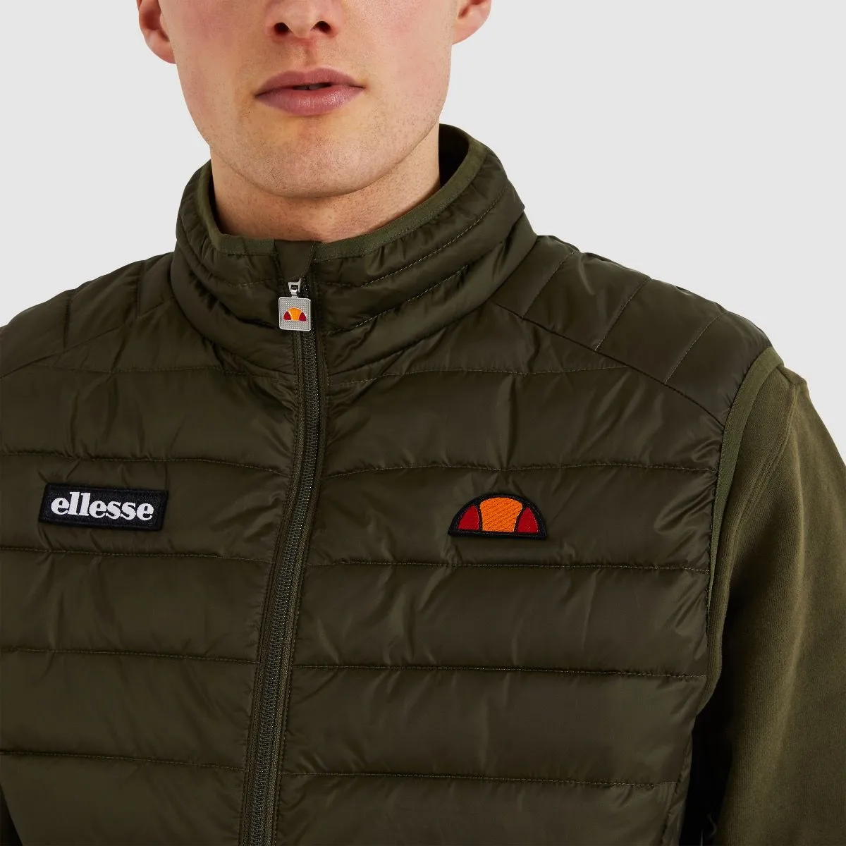 Ellesse Bardy Quilt Gilet Bodywarmer Khaki