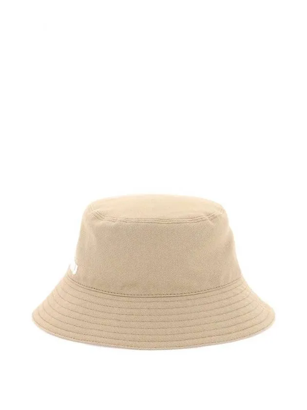 Embroidered Logo Drill Bucket Hat Khaki