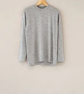 Fil Melange 'Woods Long Sleeve Pullover' (Light Grey Melange Wool)