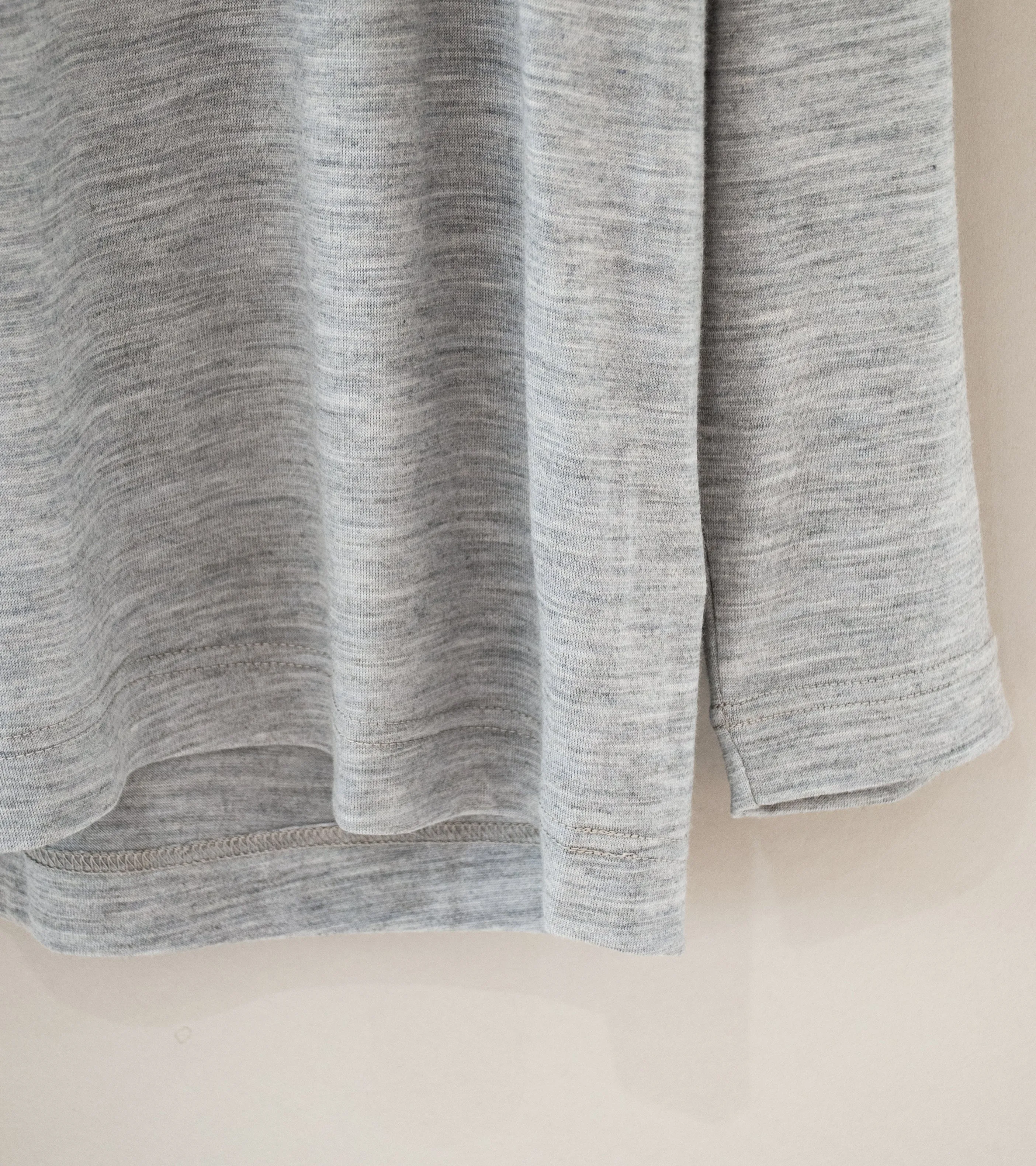 Fil Melange 'Woods Long Sleeve Pullover' (Light Grey Melange Wool)