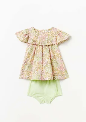 Floral Dress Set - Green