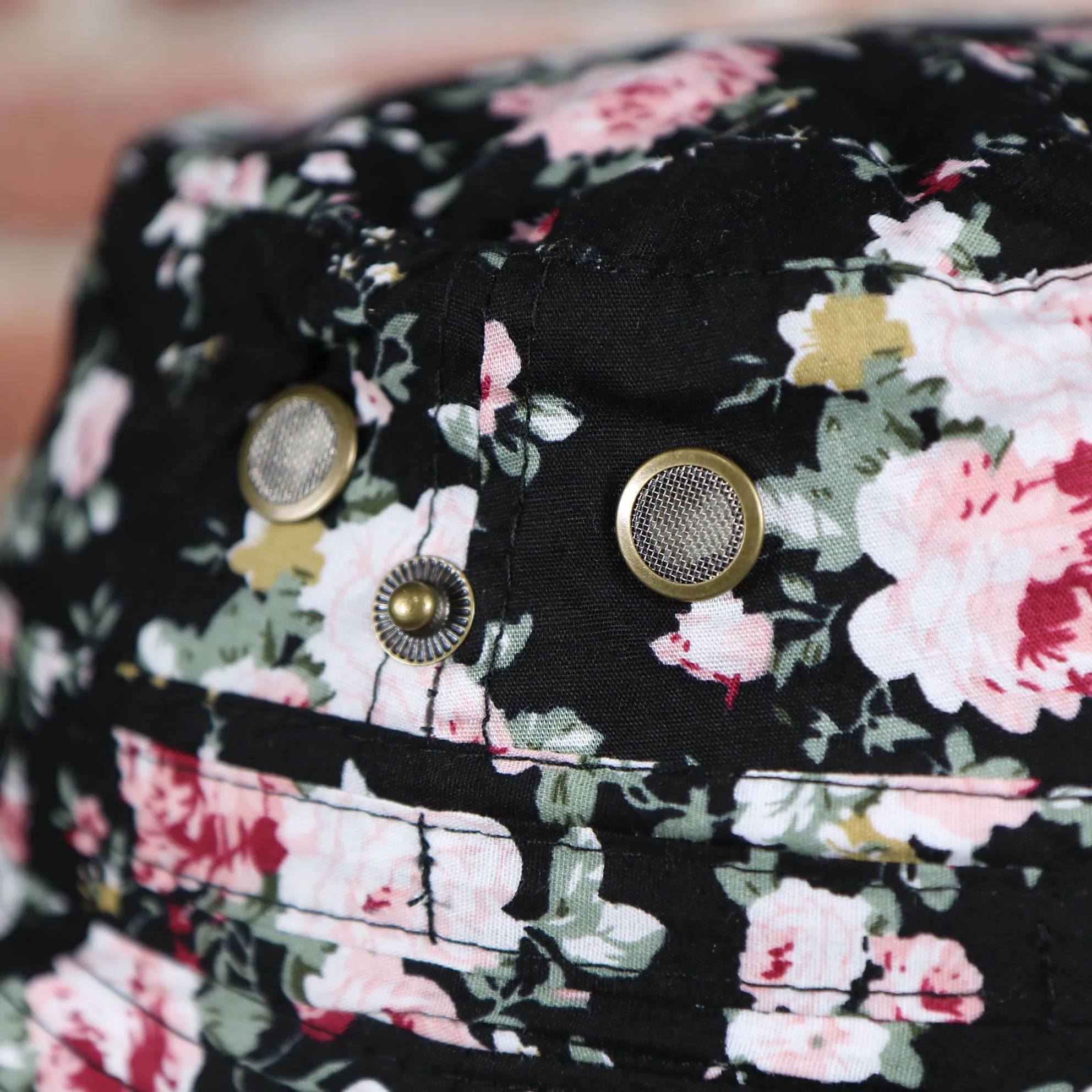 FOOT CLAN | KIDS FLORAL BLANK | BUCKET HAT | BLACK | YOUTH OSFM