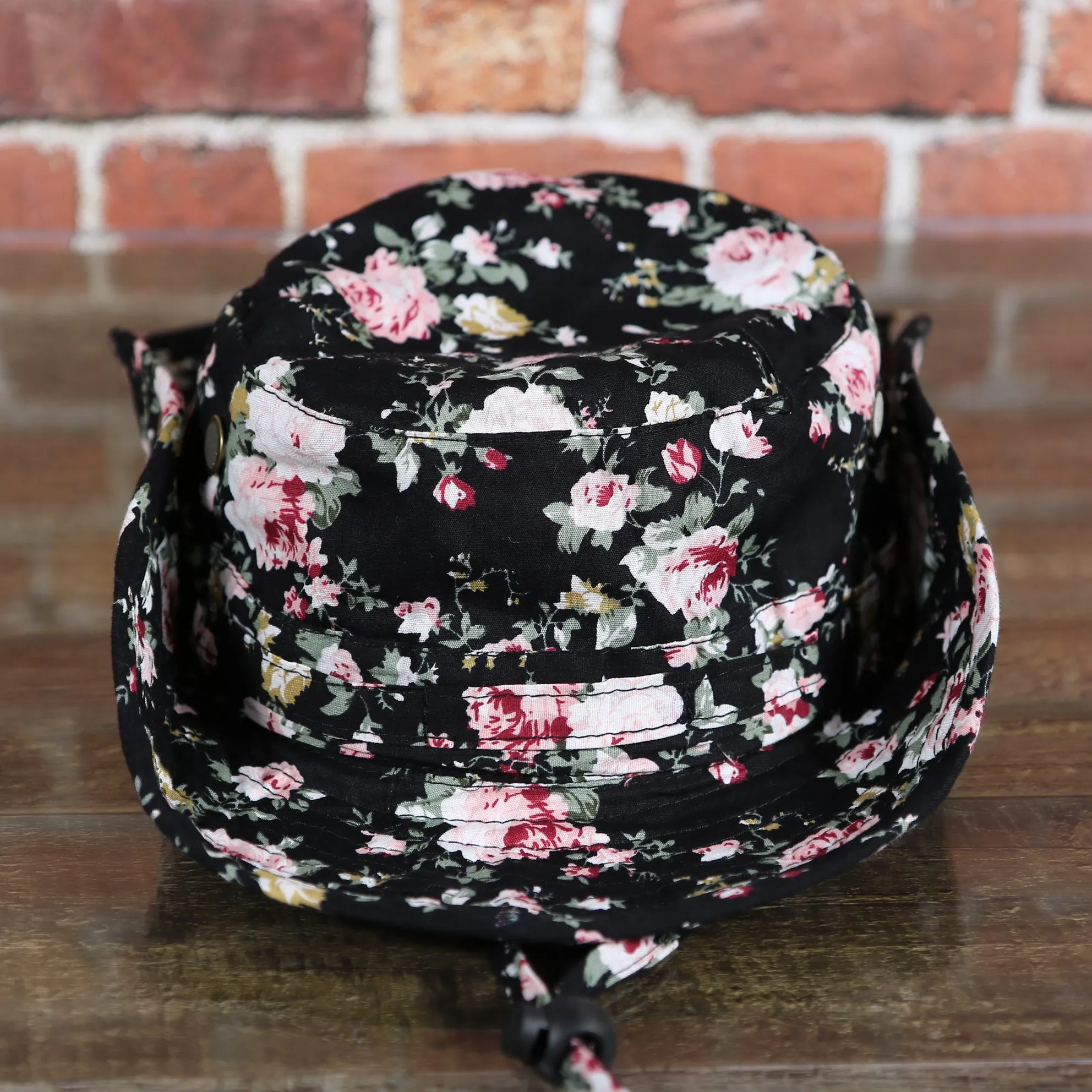 FOOT CLAN | KIDS FLORAL BLANK | BUCKET HAT | BLACK | YOUTH OSFM