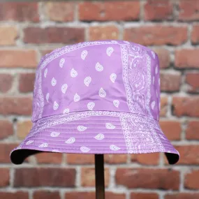 FOOT CLAN | PAISLEY BANDANA | BUCKET HAT | PURPLE / LAVENDER S/M