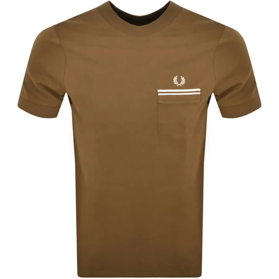 Fred Perry Pocket T Shirt Khaki