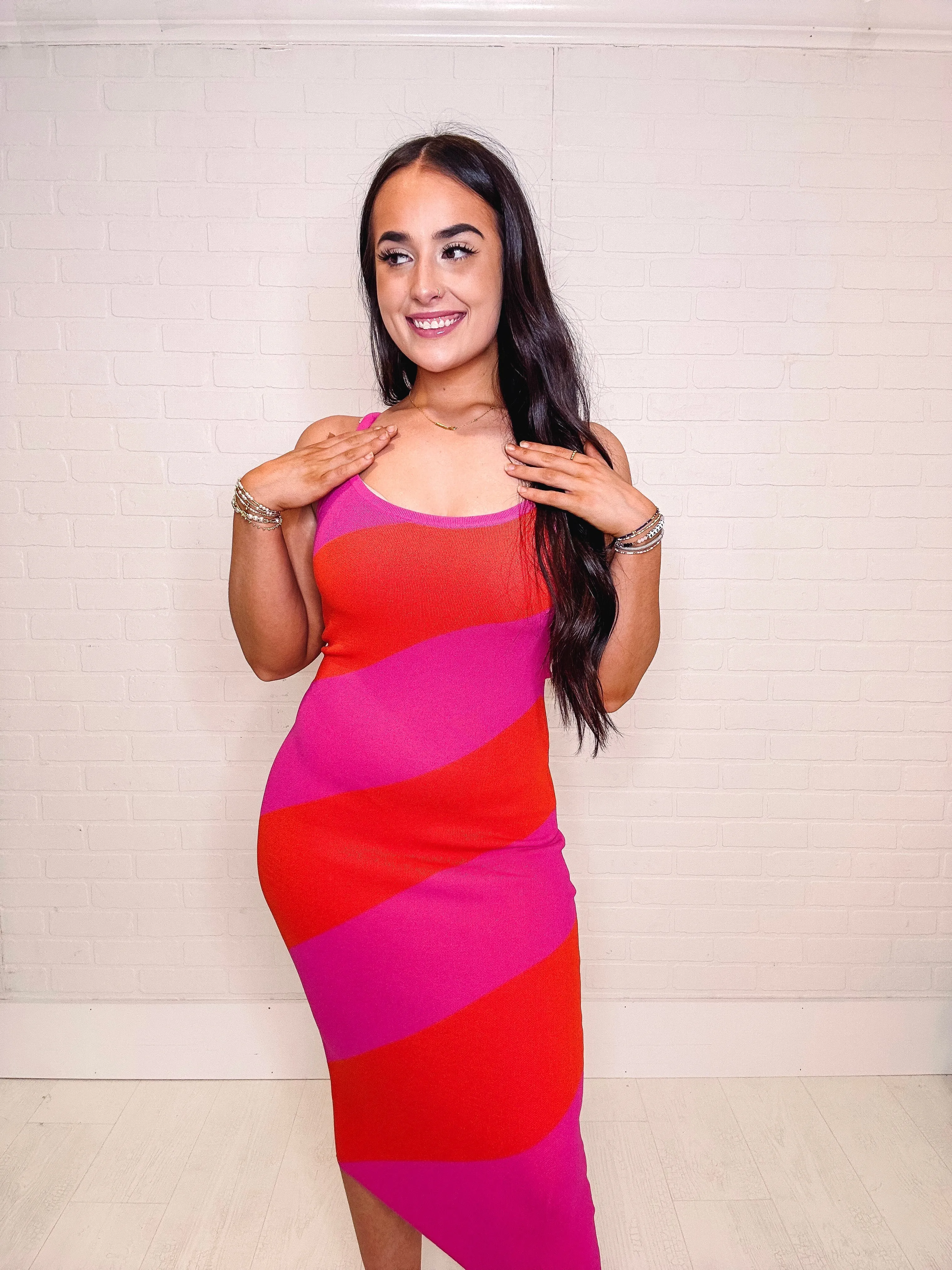 Fuchsia Fever Knit Bodycon Dress