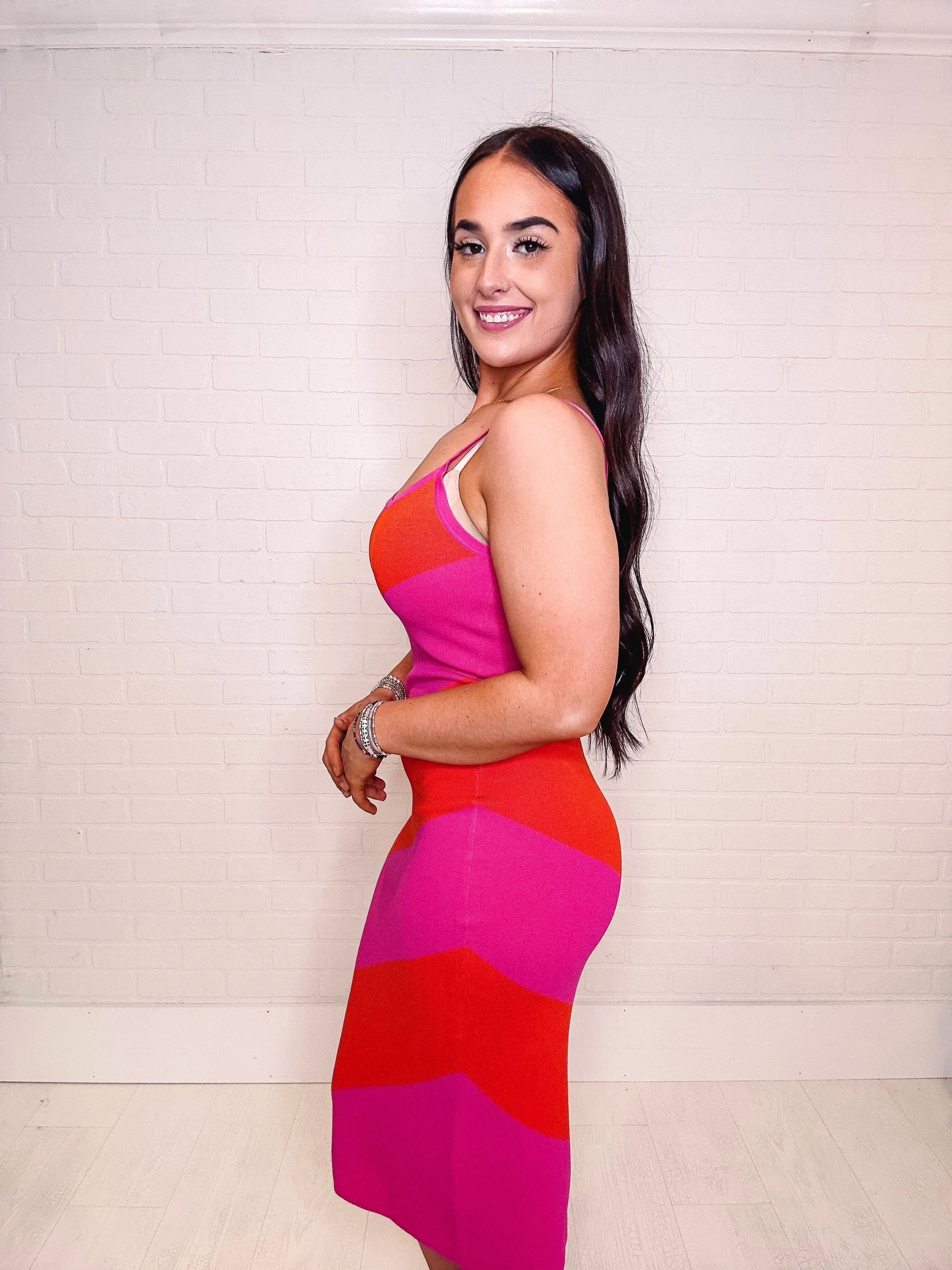 Fuchsia Fever Knit Bodycon Dress