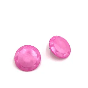 Fuchsia Sunburst Stud Earrings