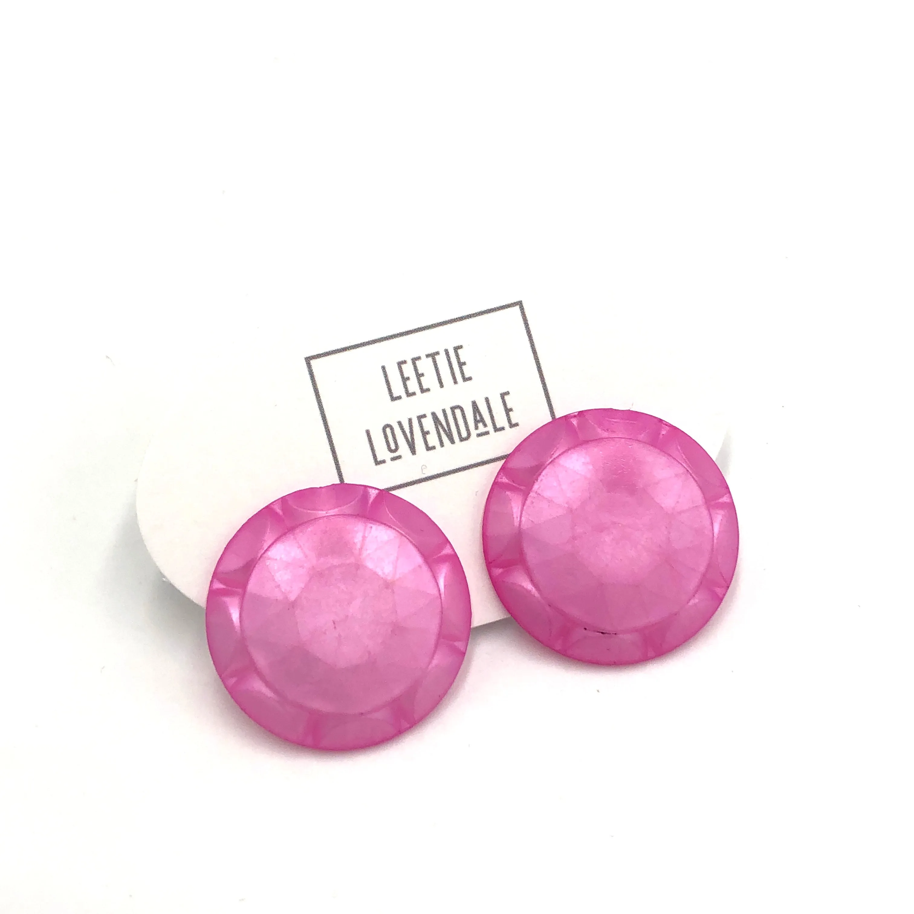 Fuchsia Sunburst Stud Earrings